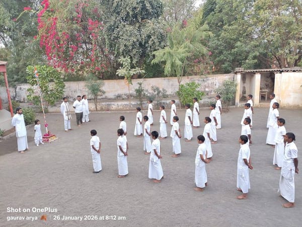 Republic Day: assembly in formation